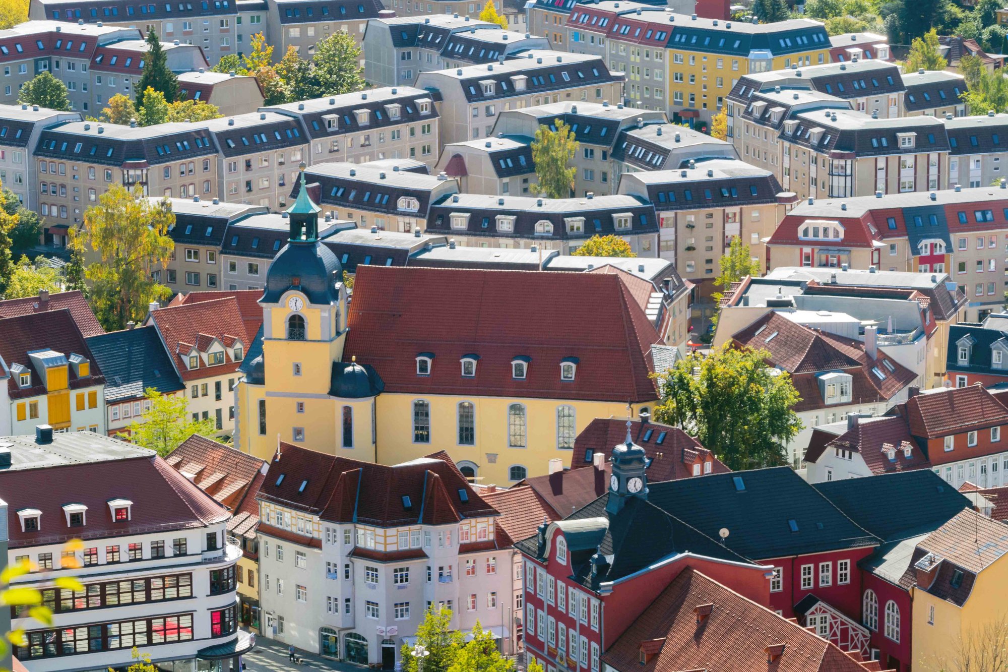 City view of Suhl in Thuringia