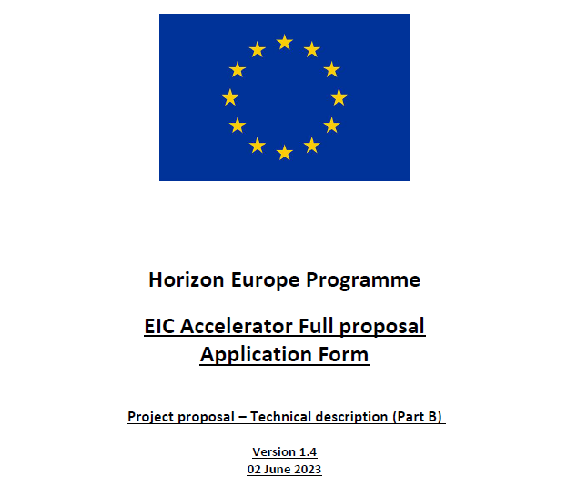 EIC Accelerator New templates available Horizon Europe european SME
